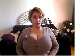 Audrey sexy 70 year old granny being photographed on SKYPE