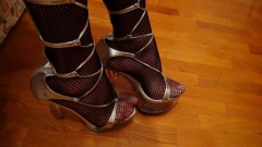 Sexy trasparent high heels sandals - N