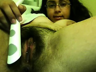 Hairy Teen from hotcammodelss.com with Glasses and Big Tits