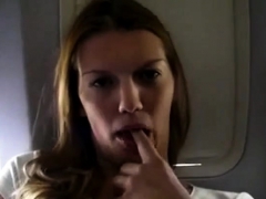 slut cums at 30k feet