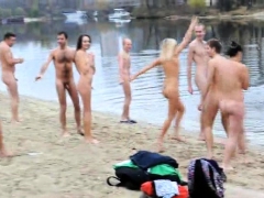 Outdoor group sex on the beach