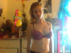 Sexy Blonde Teen Strips