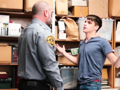 Shoplifting twink pounded