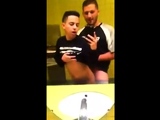 Two twinks fucking in public toilet after practice