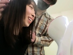 Awesome Asian Coed Blowjob and balls licking