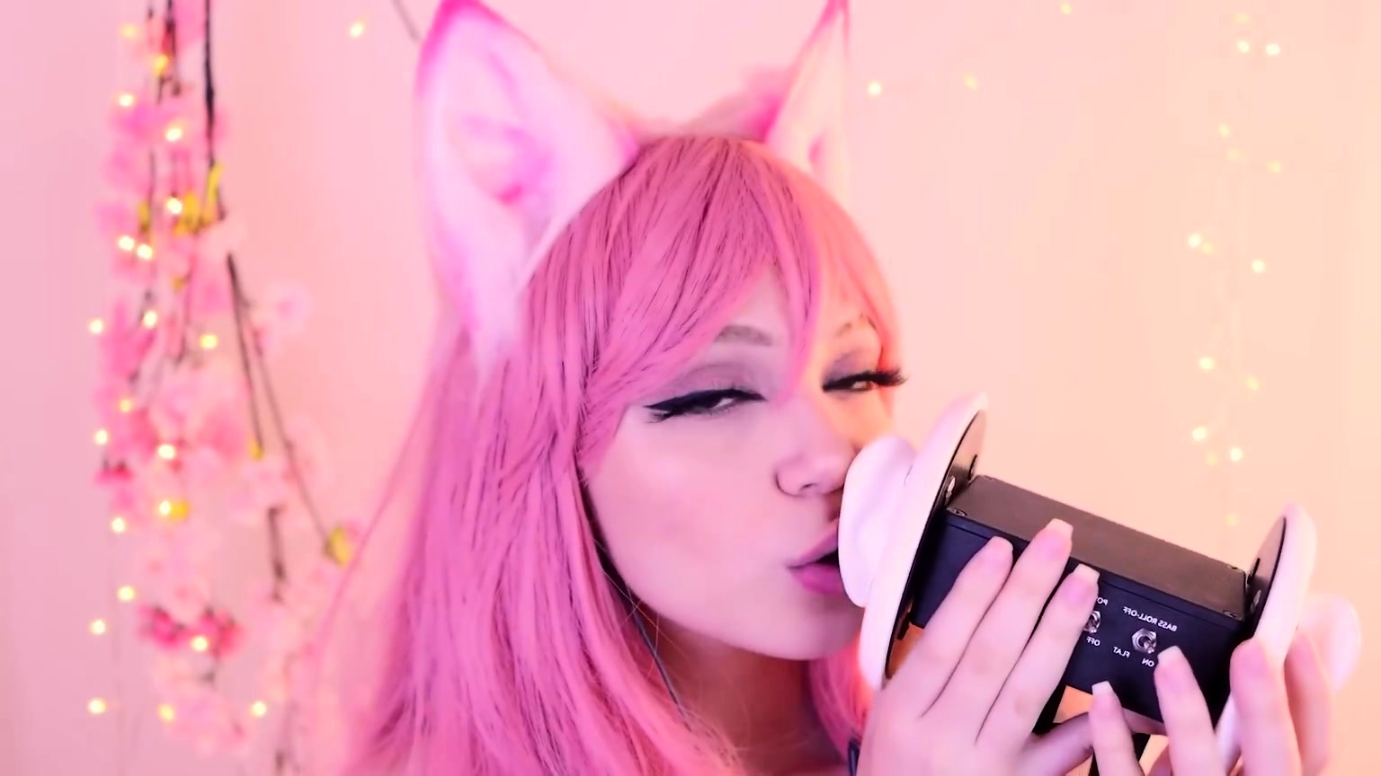 Maimy ASMR Pink Fox Ear Licking at DrTuber